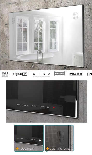 Sheths Legend Bathroom TV in Silver Mirror  By Sheths