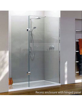 Boutique Walk-in Recess with Hinge Panel and Integrated Tray - NWSR