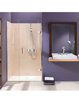 EauZone Plus Hinged Door From Wall And Inline Panel For Recess