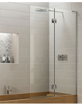 EauZone Plus Double Panel Bath Screen Inwards Opening - EPD