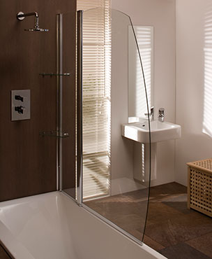 Merlyn Two Panel Crescent Overbath Screen By Merlyn