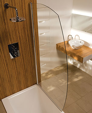 Merlyn M7 Single Crescent Overbath Screen By Merlyn