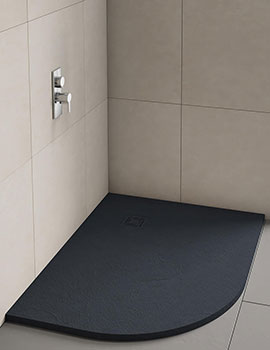 Merlyn TrueStone Offset Quadrant Shower Tray & Waste