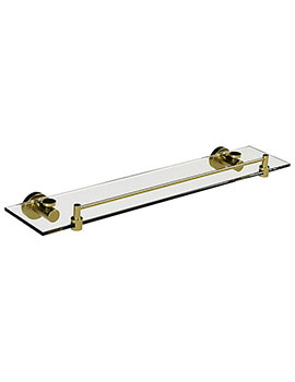 Miller Miller Bond Brass Glass Shelf