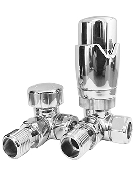 Radox Thermostatic Corner Valve Set in Chrome - RV-TRVPCKCV-CH