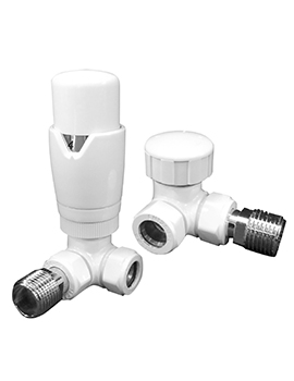 Radox Thermostatic Corner Valve Pack in White -  RV-TRVCKCV-WH