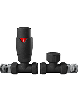 Thermostatic Black Pearl Corner Valve Set - RV-TRVPCKST-BP