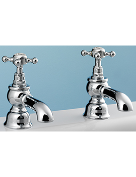 Silverdale Traditional Victorian Bath Pillar Taps