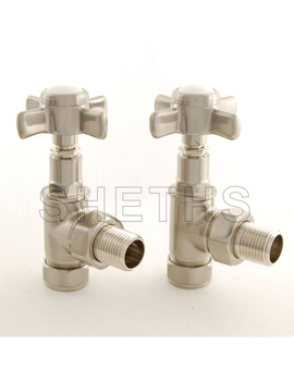 Westminster Crosshead Rad Valves Angled Satin Nickel