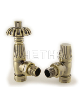 Gothic TRV Thermostatic Radiator Valve - Antique Brass