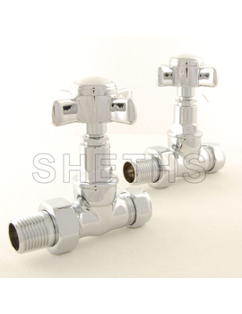 Sheths Westminster Crosshead Rad Valves Straight Chrome (pair)