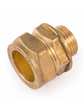 Sheths 15mm x 3/8 in BSPP Male Straight Coupler Brass Compression Fitting  By Sheths