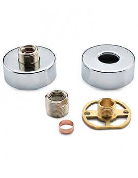 Sheths Exposed Shower Bar Valve Install Kit With Round Shrouds