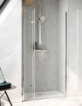 Sheths&nbsp;HSK Exklusiv 2 Bi-Fold Swinging Shower Door for Recess
