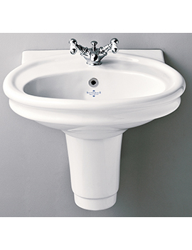 Silverdale Hillingdon 600mm Basin With Pedestal