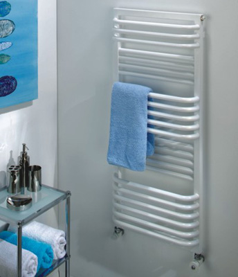 The Radiator Company Poll Towel Rail in White  By The Radiator Company