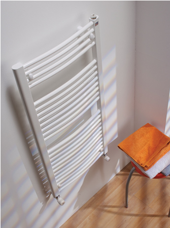 The Radiator Company Poppy Towel Rail in White  By The Radiator Company