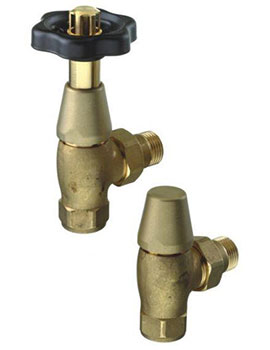 The Radiator Company Traditional Black and Brass TRV Radiator Valve