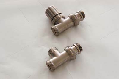 Ultra Heat Ultraheat Decor Straight Valve Pair Brushed Matt  By Ultra Heat