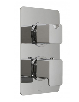 Vado Phase Concealed 2 Outlet 2 Handle Thermostatic Shower Valve With Integrated Diverter