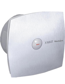 Vectaire X-Mart Auto Front Grille Opening Extractor Fan 10cm in Stainless Steel  By Vectaire