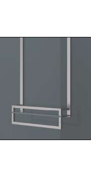 Vessini X Series Towel Hanging Bar with Glass Shelf By Vessini