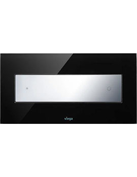 Viega Visign Style 12 Black Glass Dual Flush Plate