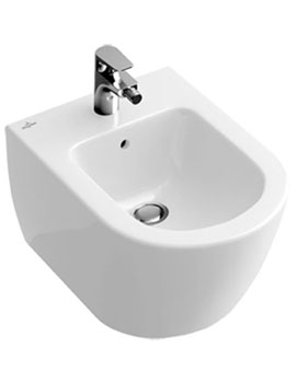 Villeroy and Boch Subway 2.0 355mm Wall Mounted Bidet Compact 1 Tap Hole - 540600