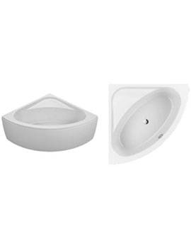 Villeroy and Boch Loop & Friends 1400mm x 1400mm Corner Bath - UBA140LFO3V