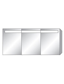 Villeroy and Boch Reflection Triple Door Mirror Cabinet 1300mm - A357  By Villeroy and Boch