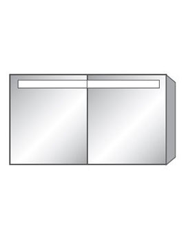 Villeroy and Boch Reflection Double Door Mirror Cabinet 800mm - A356G8  By Villeroy and Boch