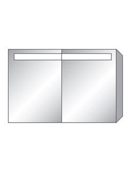 Villeroy and Boch Reflection Double Door Mirror Cabinet 600mm - A356G6  By Villeroy and Boch