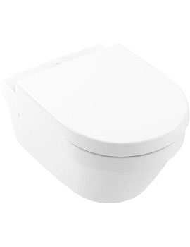 Villeroy and Boch Architectura Wall Mounted Rimless WC Pan and Seat Set - 4694