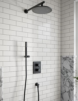 Villeroy and Boch Villeroy & Boch Universal Round Complete Shower Set in Matt Black - VBSSPACK11