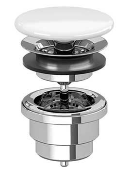 Villeroy and Boch&nbsp;Ceramic Push-Open Basin Waste