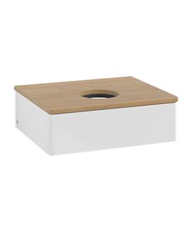 Antao Vanity unit 600 x 190 x 500 mm with No Texture - Panel: Honey Oak Wood