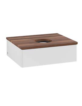 Antao Vanity unit 600 x 190 x 500 mm with No Texture - Panel: Warm Walnut Wood