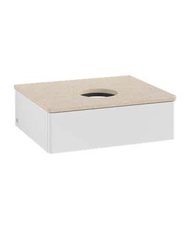 Antao Vanity unit 600 x 190 x 500 mm with No Texture - Panel: Botticino Stone