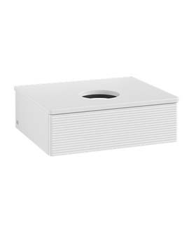 Antao Vanity unit 600 x 190 x 500 mm with Grain Texture - Panel: Paint