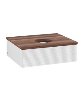 Antao Vanity unit 600 x 190 x 500 mm with Grain Texture - Panel: Warm Walnut Wood