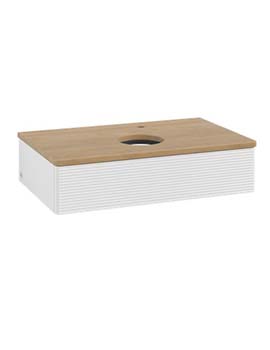 Antao Vanity unit 800 x 190 x 500 mm with Grain Texture - Panel: Honey Oak Wood