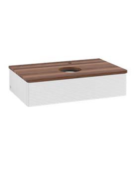 Antao Vanity unit 800 x 190 x 500 mm with Grain Texture - Panel: Warm Walnut Wood