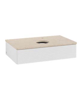 Antao Vanity unit 800 x 190 x 500 mm with Grain Texture - Panel: Botticino Stone