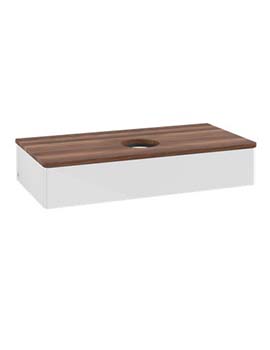 Antao Vanity unit 1000 x 190 x 500 mm with No Texture - Panel: Warm Walnut Wood