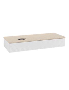 Antao Vanity unit 1200 x 190 x 500 mm with Grain Texture - Panel: Botticino Stone