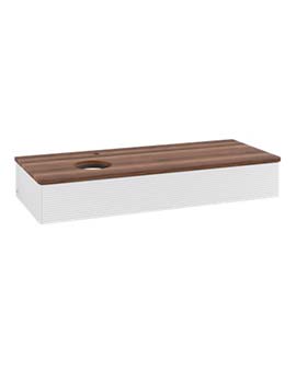 Antao Vanity unit 1200 x 190 x 500 mm with Grain Texture - Panel: Warm Walnut Wood