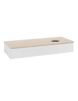 Antao Vanity unit 1200 x 190 x 500 mm with Grain Texture - Panel: Botticino Stone