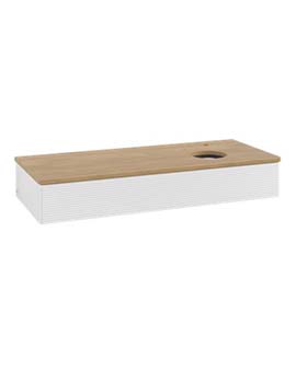 Antao Vanity unit 1200 x 190 x 500 mm with Grain Texture - Panel: Honey Oak Wood