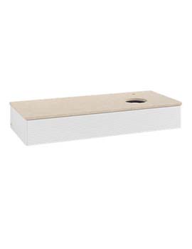 Antao Vanity unit 1200 x 190 x 500 mm with Grain Texture - Panel: Botticino Stone