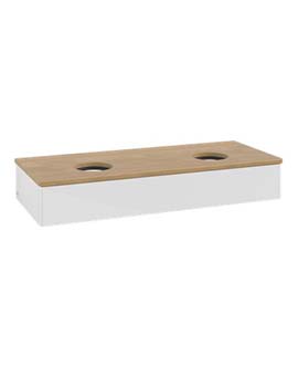 Antao Vanity unit 1200 x 190 x 500 mm with No Texture - Panel: Honey Oak Wood
